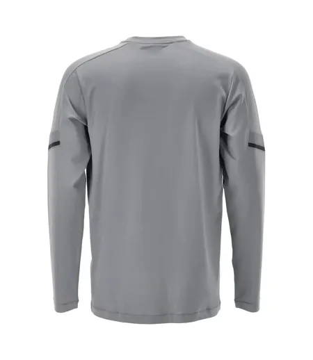 T-shirt Manches Longues Customised Homme Gris Argenté Mascot