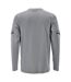T-shirt Manches Longues Customised Homme Gris Argenté Mascot-2