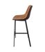 Fauteuil de bar assise capitonné en polyuréthane Caramel