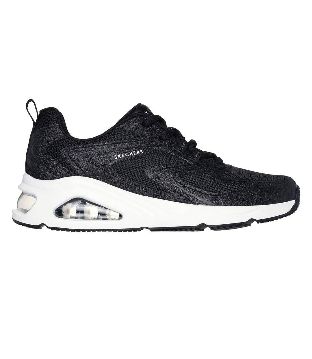 Womens/ladies Tres Air Uno Glitter Trainers Black Skechers-3