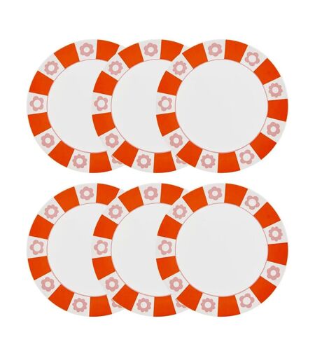 Lot de 6 Assiettes Plates Chachapop 26cm Multicolore