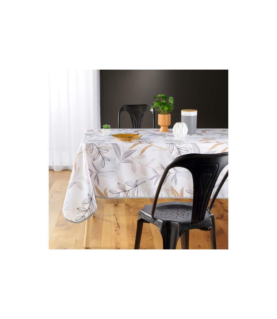Nappe Imprimé Miraline 150x240cm Blanc-3