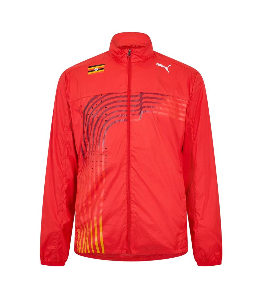 Mens Warm Up Track Jacket Red Puma-2
