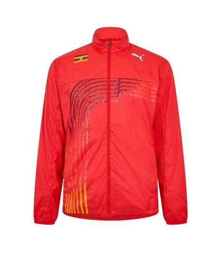 Mens Warm Up Track Jacket Red Puma