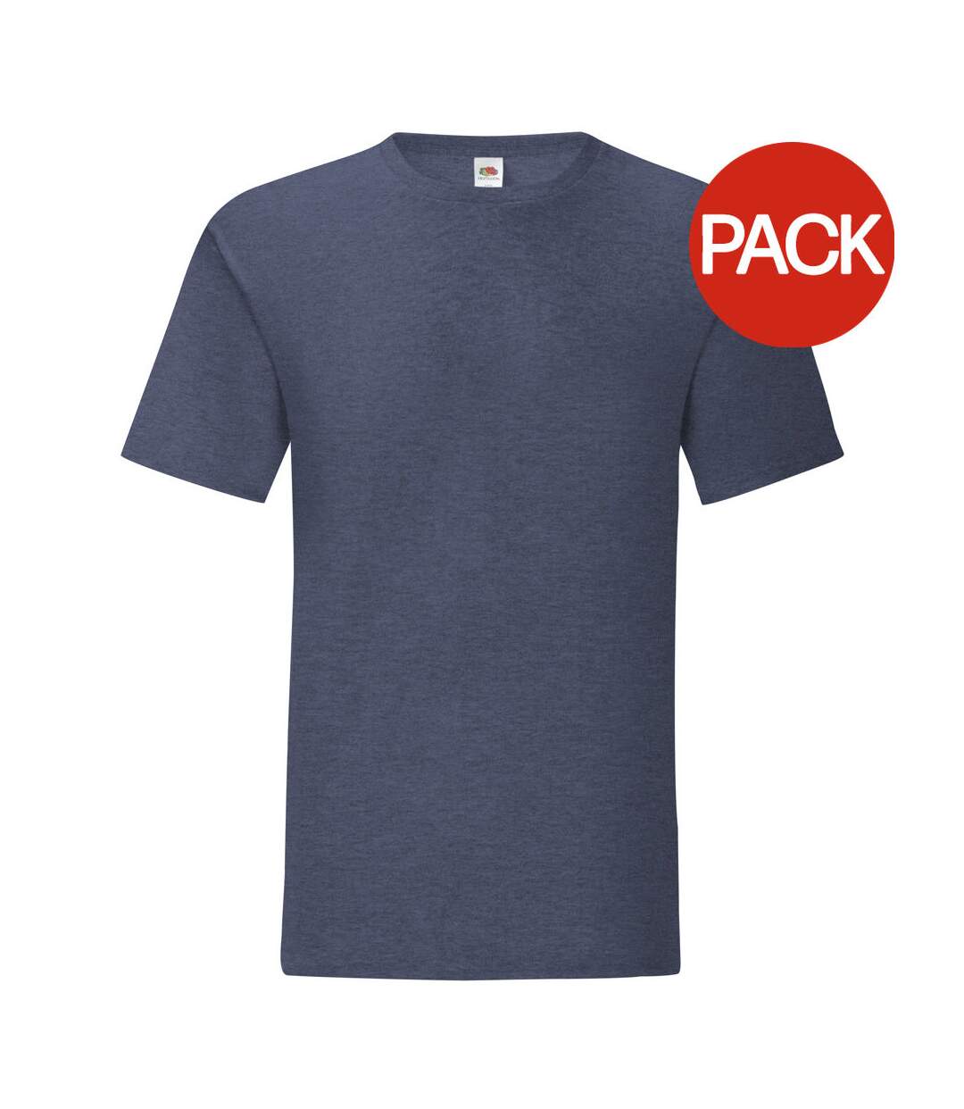 Fruit Of The Loom Mens Iconic T-Shirt (Pack Of 5) (Heather Navy) - UTPC4369-1