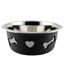 Weatherbeeta Non-slip Stainless Steel Bone Dog Bowl (21cm) (Dark Grey) - UTWB1329