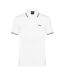 Polo Motif/style Rayure Contrastée Sur Bord Paddy Homme Blanc Boss-1