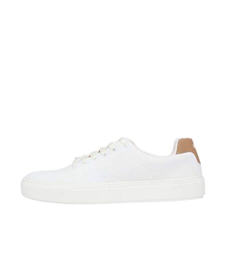 Mens Katie Leather Low Cut Trainers White Boss