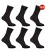Lot De 6 Chaussettes Non-élastiquée Paires Homme Noir Universal Textiles-2