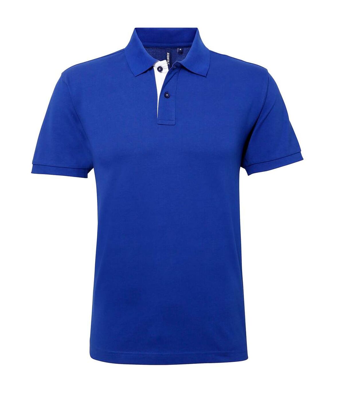 Asquith & Fox Mens Classic Fit Contrast Polo Shirt (Royal/ White)