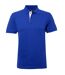 Polo classique homme bleu roi/blanc Asquith & Fox-1