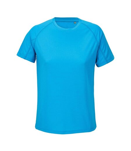 Womens/ladies Performance Ripstop T-shirt Aqua SOLS