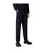 Mens Wool Blend Regular Trousers Navy Emporio Armani EA7-4