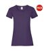 T-shirts Manches Courtes Femmes Violet Fruit Of The Loom-1