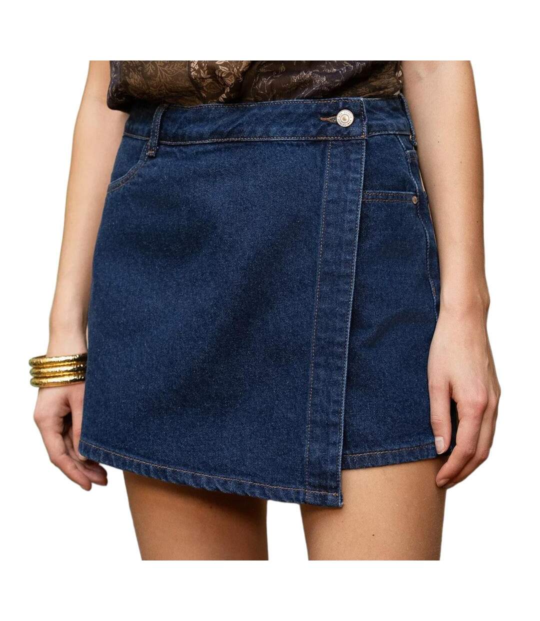Jupe short bleu femme oraije jadene-1