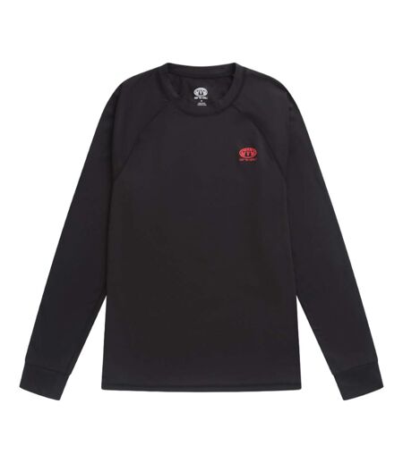 Mens Off Piste Recycled Base Layer Top Black Animal