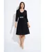 Robe courte col V effet drapé ceinture bijou-1