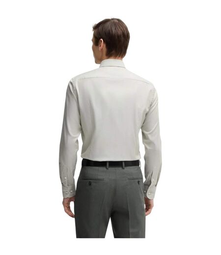 Chemise Habillée Manches Longues Motif/style Uni Homme Vert Boss
