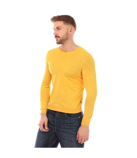 Pull Leno-p Homme Jaune Hugo Boss