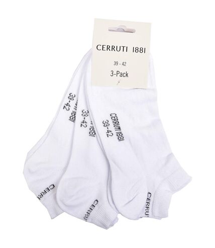 Chaussettes homme CERRUTI 1881 Confort et qualité -Assortiment modèles photos selon arrivages- Pack de 6 paires SNEAKERS CERRUTI Blanc