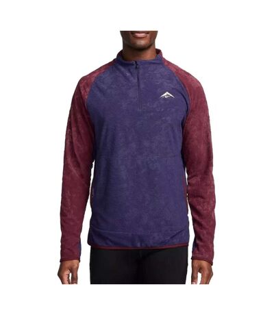 T-shirt Manches Longues Marine/Rouge Homme Nike Midlayer - L