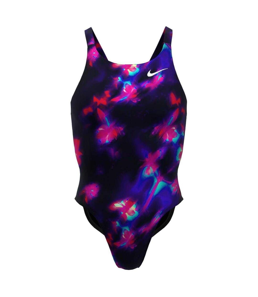 Maillot De Bain 1 Pièce Motif/style Floral Femme Noir Nike-1