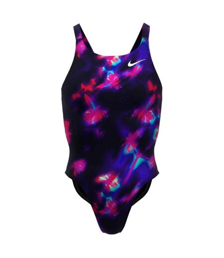 Maillot De Bain 1 Pièce Motif/style Floral Femme Noir Nike