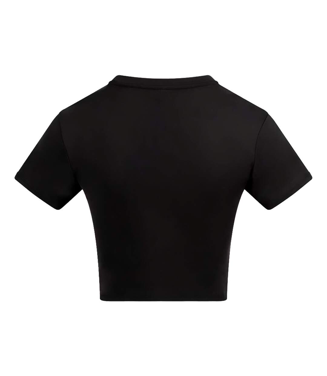 Womens/ladies Recycled Crop T-shirt Jet Black Awdis-2
