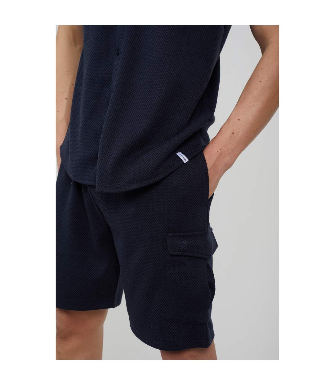 Short à poches cadby homme bleu marine Brave Soul-1