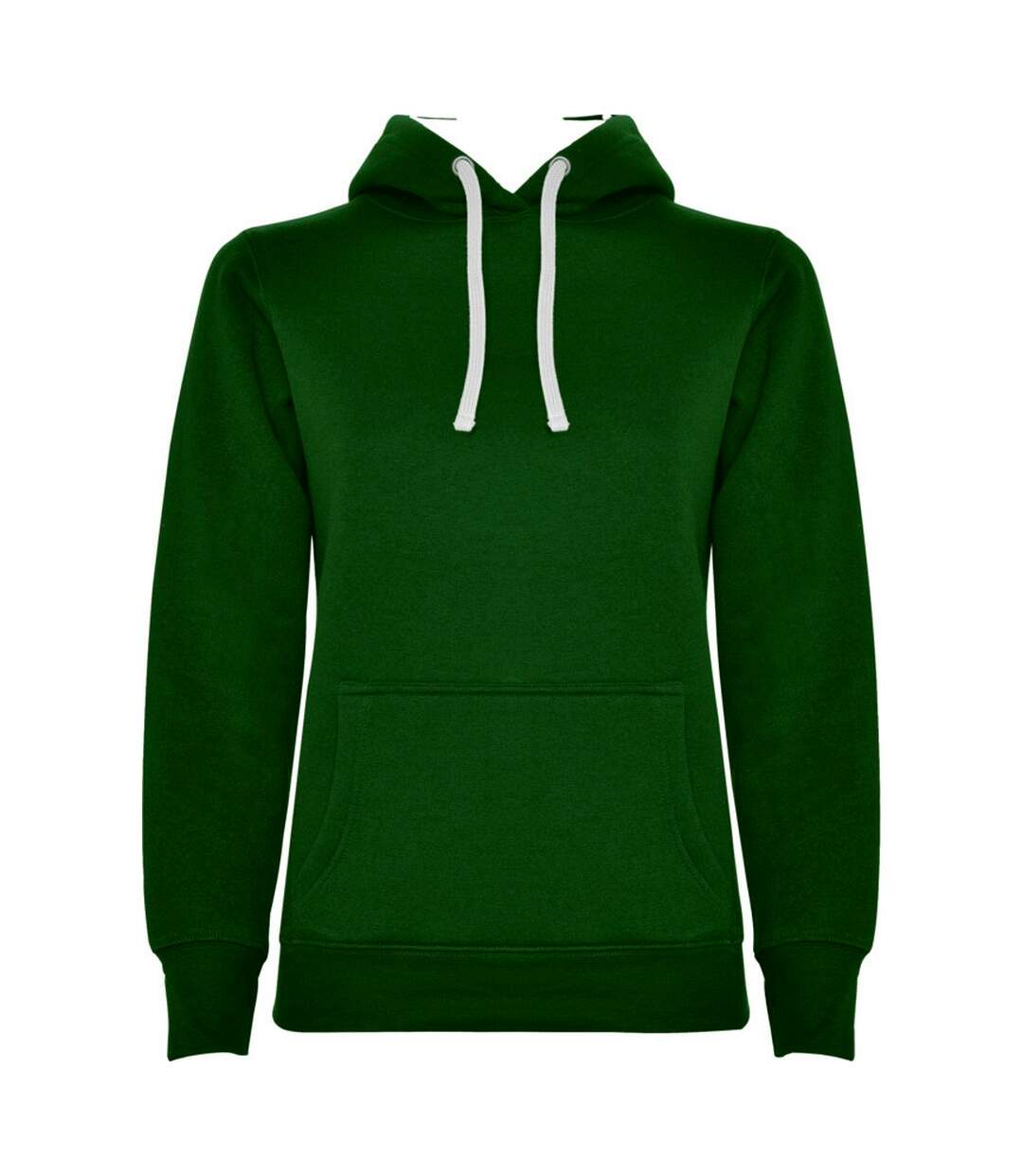 Sweat à capuche urban femme vert kelly / blanc Roly