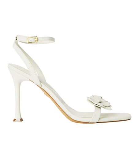 Womens/ladies Daisylily Floral Leather Sling Back High Heels White Aldo