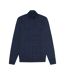 Mens hybrid quilted quarter zip sweatshirt muddy navy Lyle & Scott