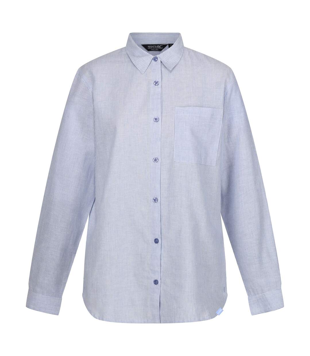 Womens/ladies Primevere Striped Shirt Hydrangea Blue Regatta-2