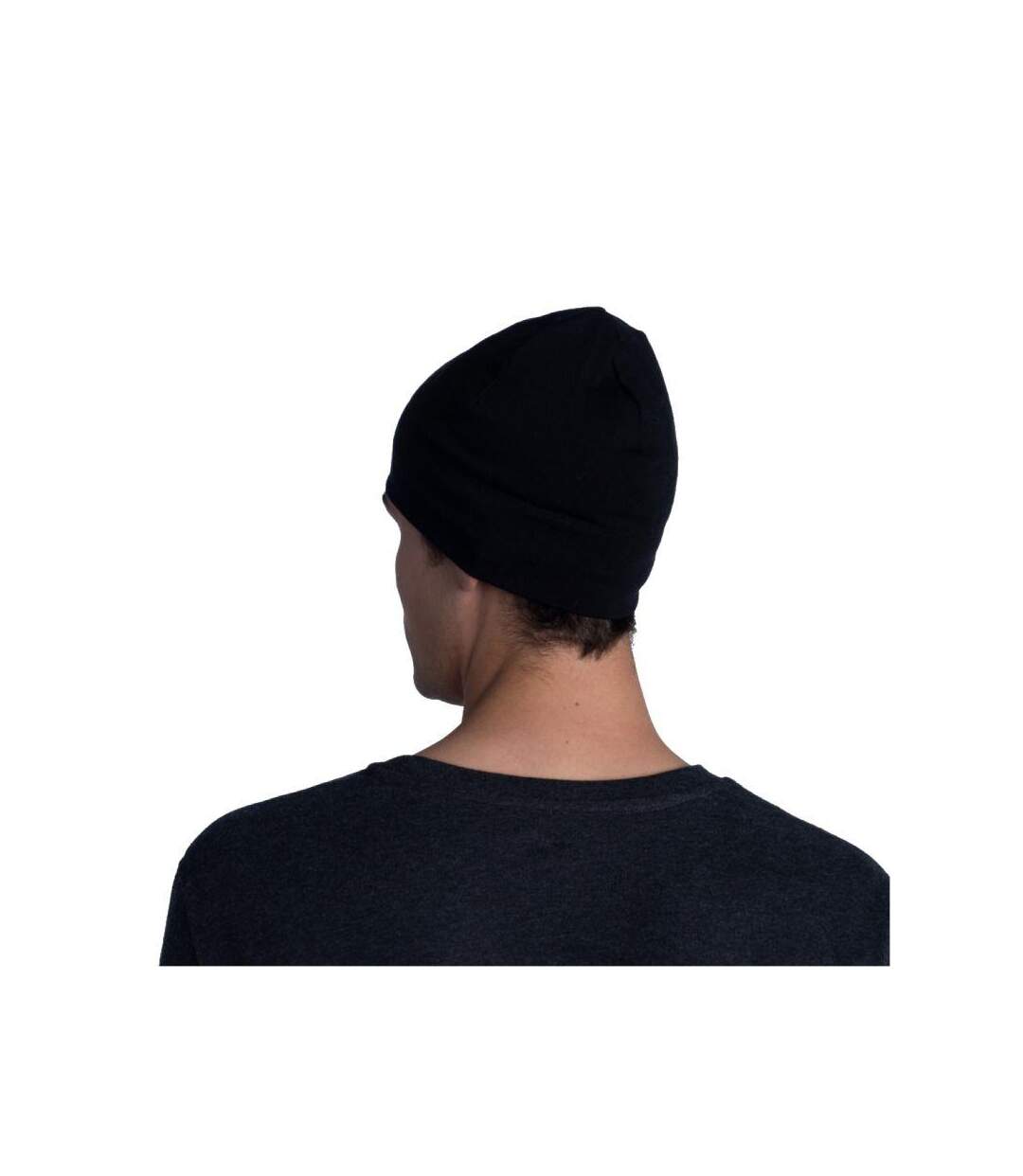 Merino Wool Beanie Black Buff-2