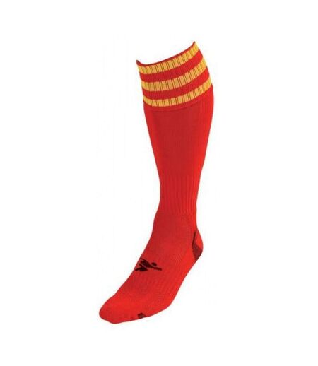 Chaussettes de football pro adulte rouge / jaune Precision