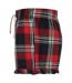 Womens/ladies tartan frill shorts red/navy SF