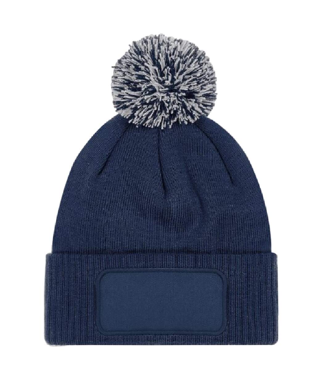 Bonnet Snowstar Unisexe Bleu Marine Gris Clair Beechfield-2