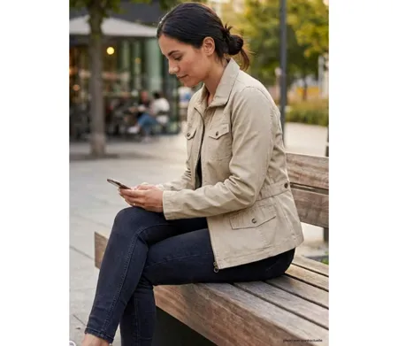 Veste Saharienne Femme Mayflower Manga2 Beige