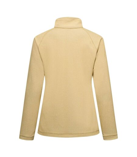 Haut Polaire À Col Montant Zippé Motif/style À Rayures Montes Femme Beige Regatta