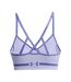 Womens/ladies Low Long Sports Bra Purple Under Armour-3