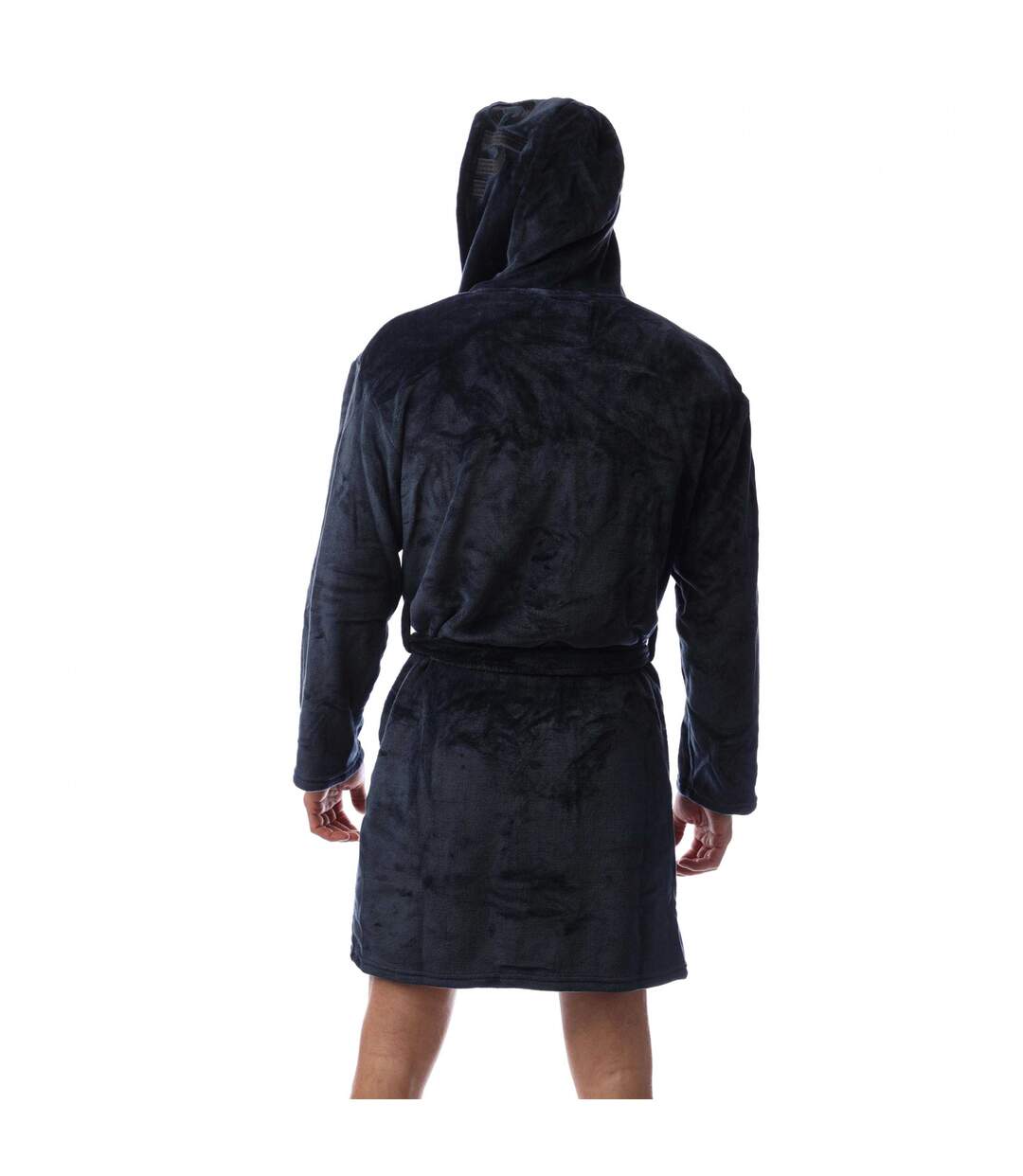 Mens Enstrada Fleece Dressing Gown Navy Bench-3