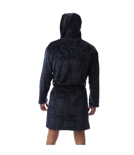 Mens Enstrada Fleece Dressing Gown Navy Bench