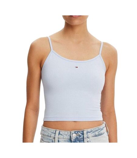 x 2 débardeurs blanc/bleu femme tommy hilfiger essential - l