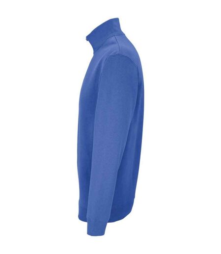Unisex adult conrad quarter zip sweatshirt royal blue SOLS