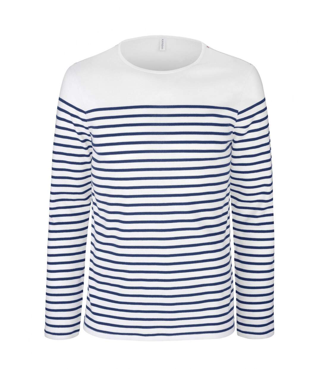 Marinière homme - t-shirt manches longues - K366 - blanc rayé marine