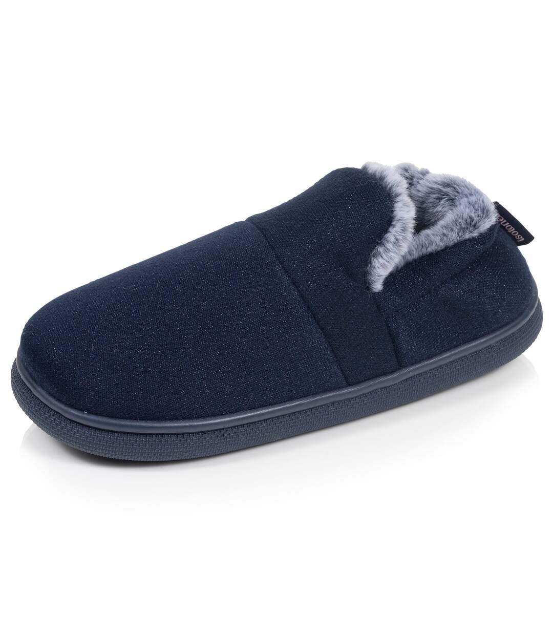 Isotoner Chaussons Mules femme suédine semelle bloup extra confort-1