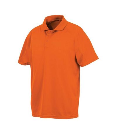 Womens/ladies Performance Aircool Polo Shirt Flo Orange Spiro
