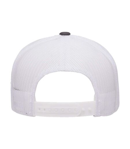 Casquette Trucker Retro Charbon Blanc Flexfit