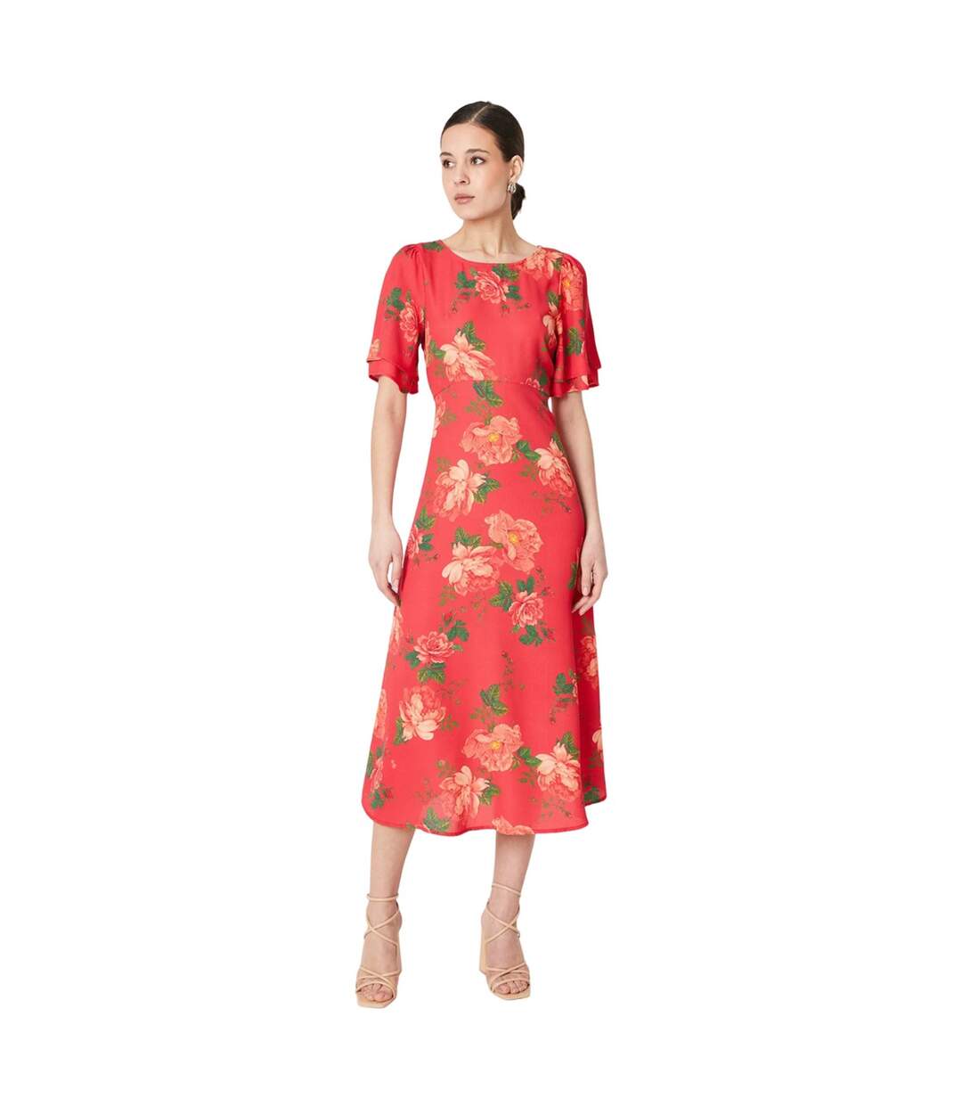 Robe mi-longue femme rose Dorothy Perkins-1