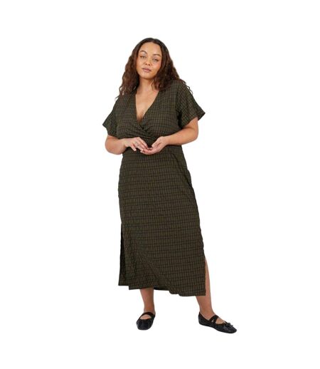 Robe Portefeuille Femme Kaki Noir Brave Soul